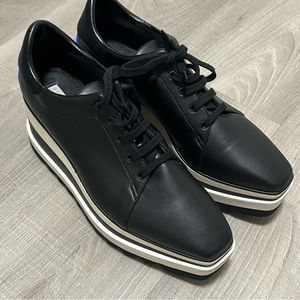 STELLA MCARTNEY-38.5 Women's Sneak Elyse Lace Up Platform Sneakers